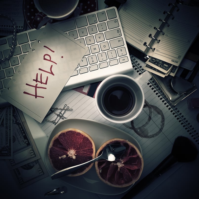 Very messy desk